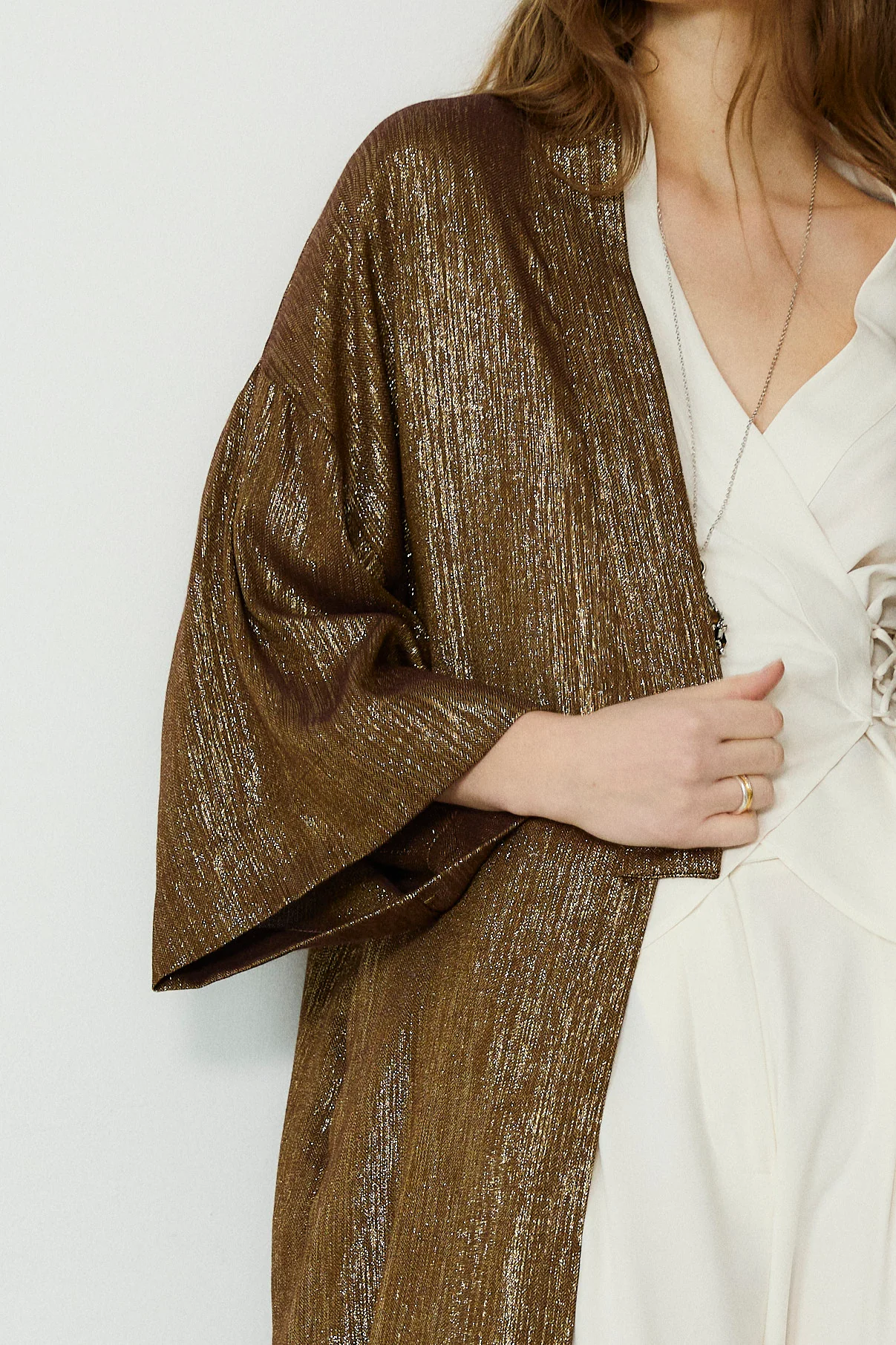 AURA | Bronze Metallic Sparkle Kimono - Image 3