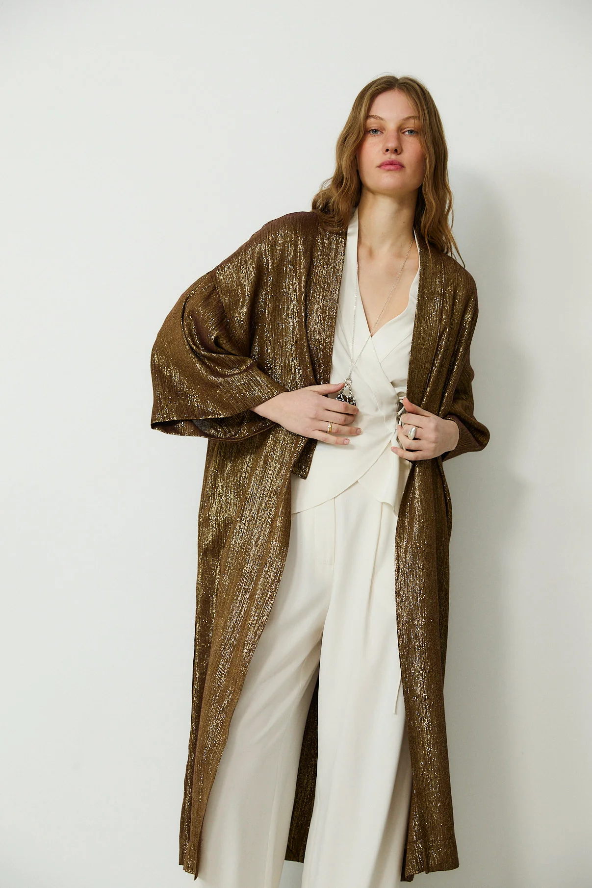 AURA | Bronze Metallic Sparkle Kimono - Image 4