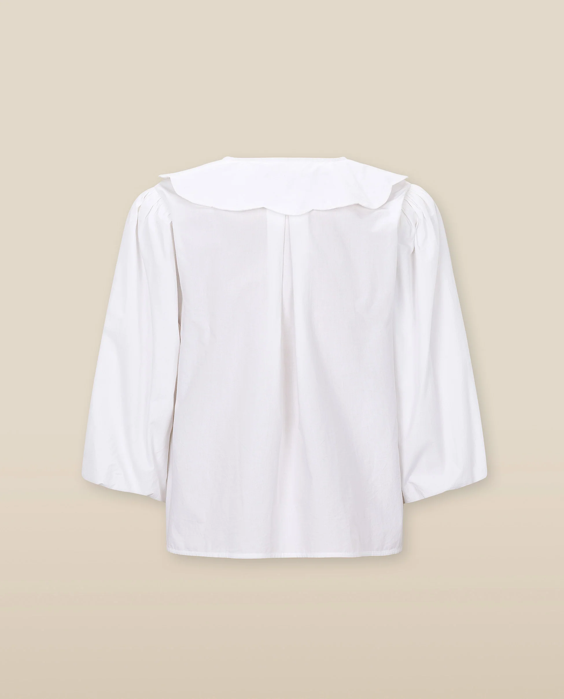 BRUNELLA | White Tie Front Cotton Blouse - Image 6