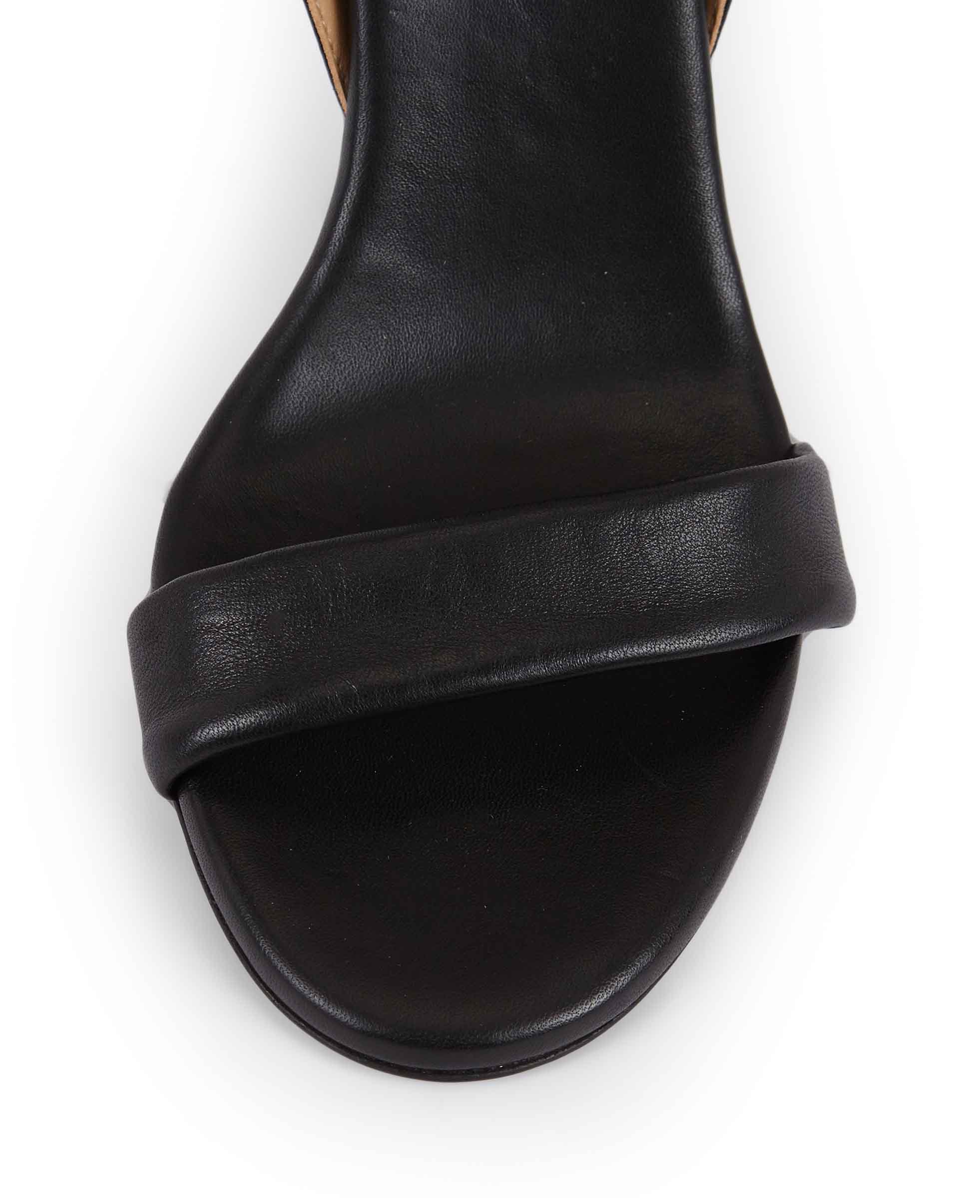 COLETTE | Black leather high heel sandal - Image 5
