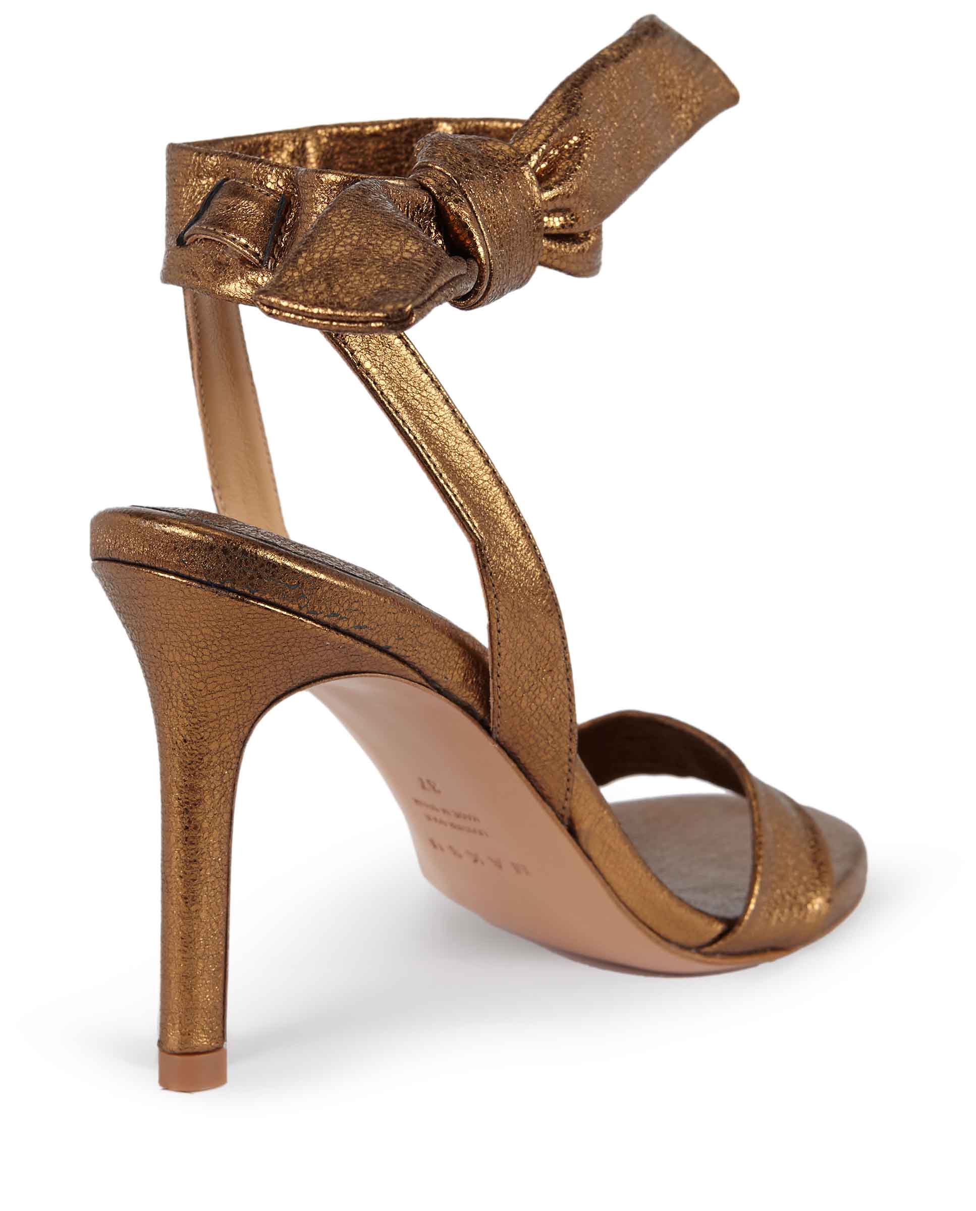 COLETTE | Bronze leather heeled sandal - Image 4