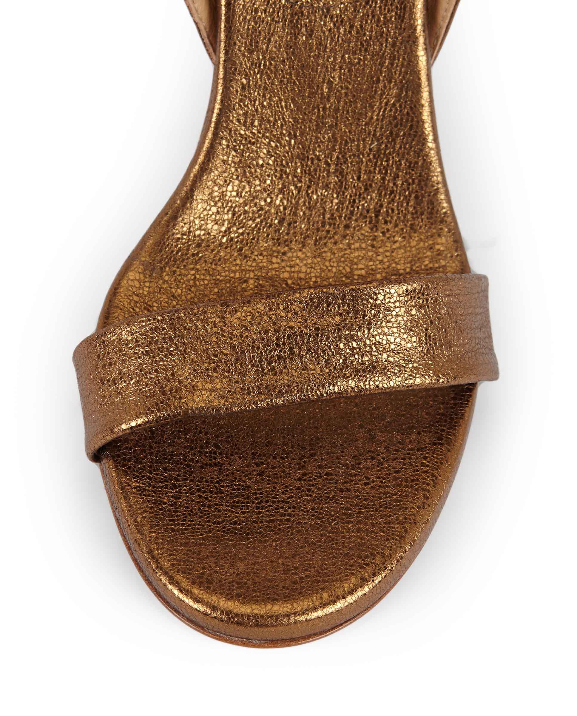 COLETTE | Bronze leather heeled sandal - Image 5