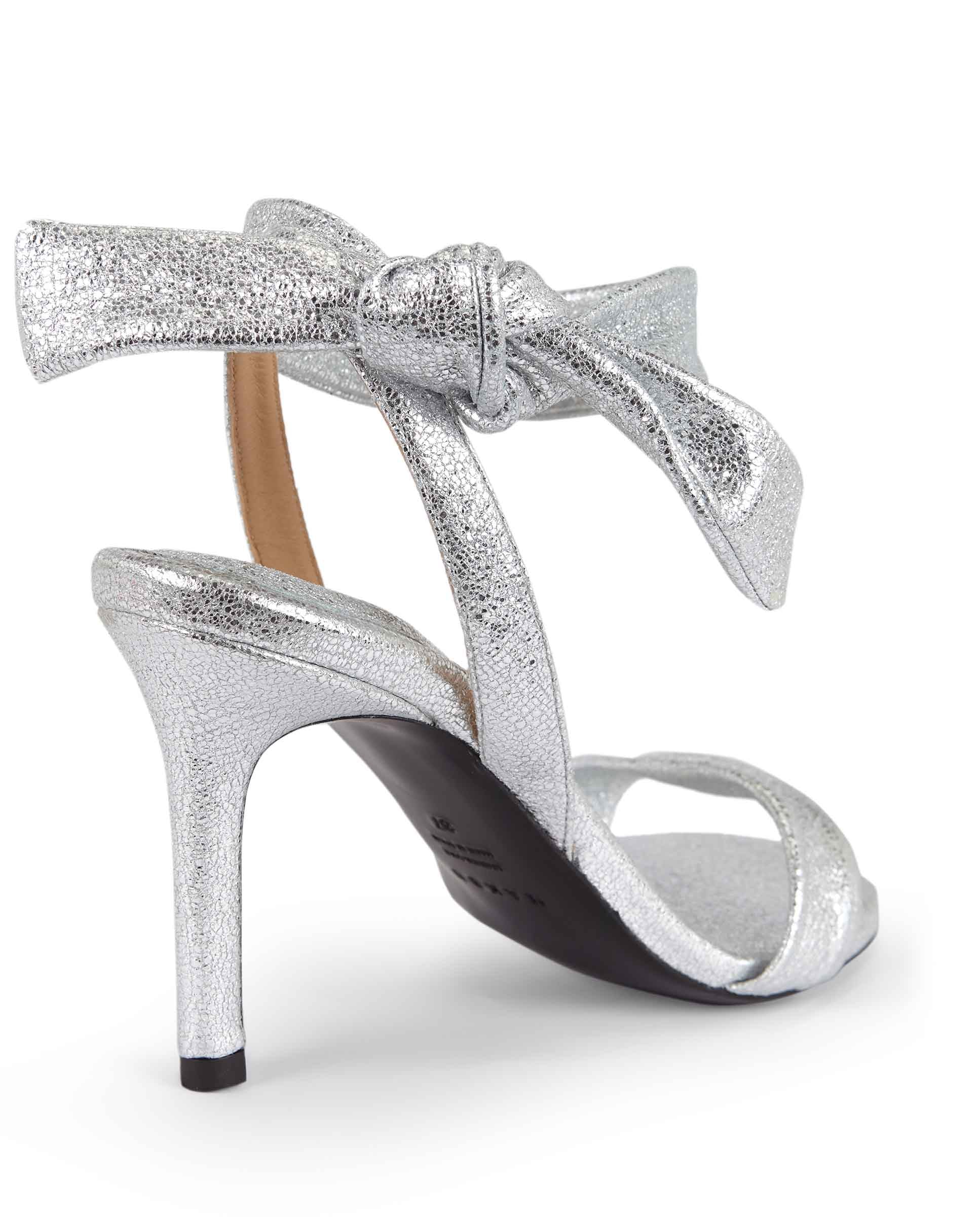 COLETTE | Silver leather high heel sandal - Image 4