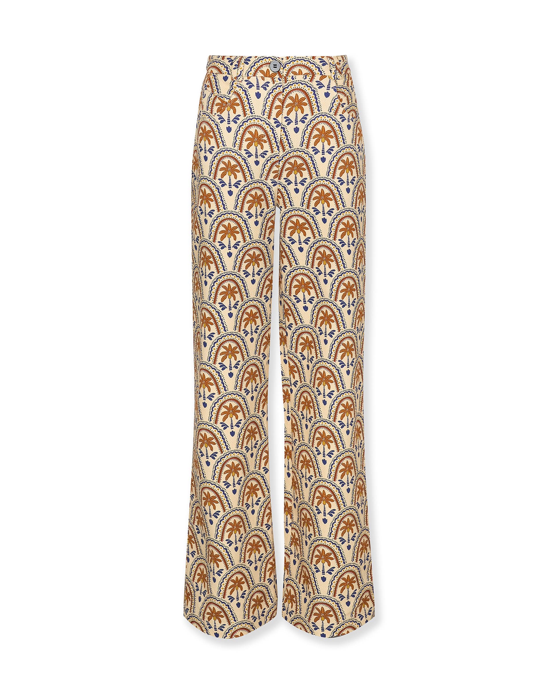 CONNIE | Printed Cotton Wide Leg Trousers - Image 6