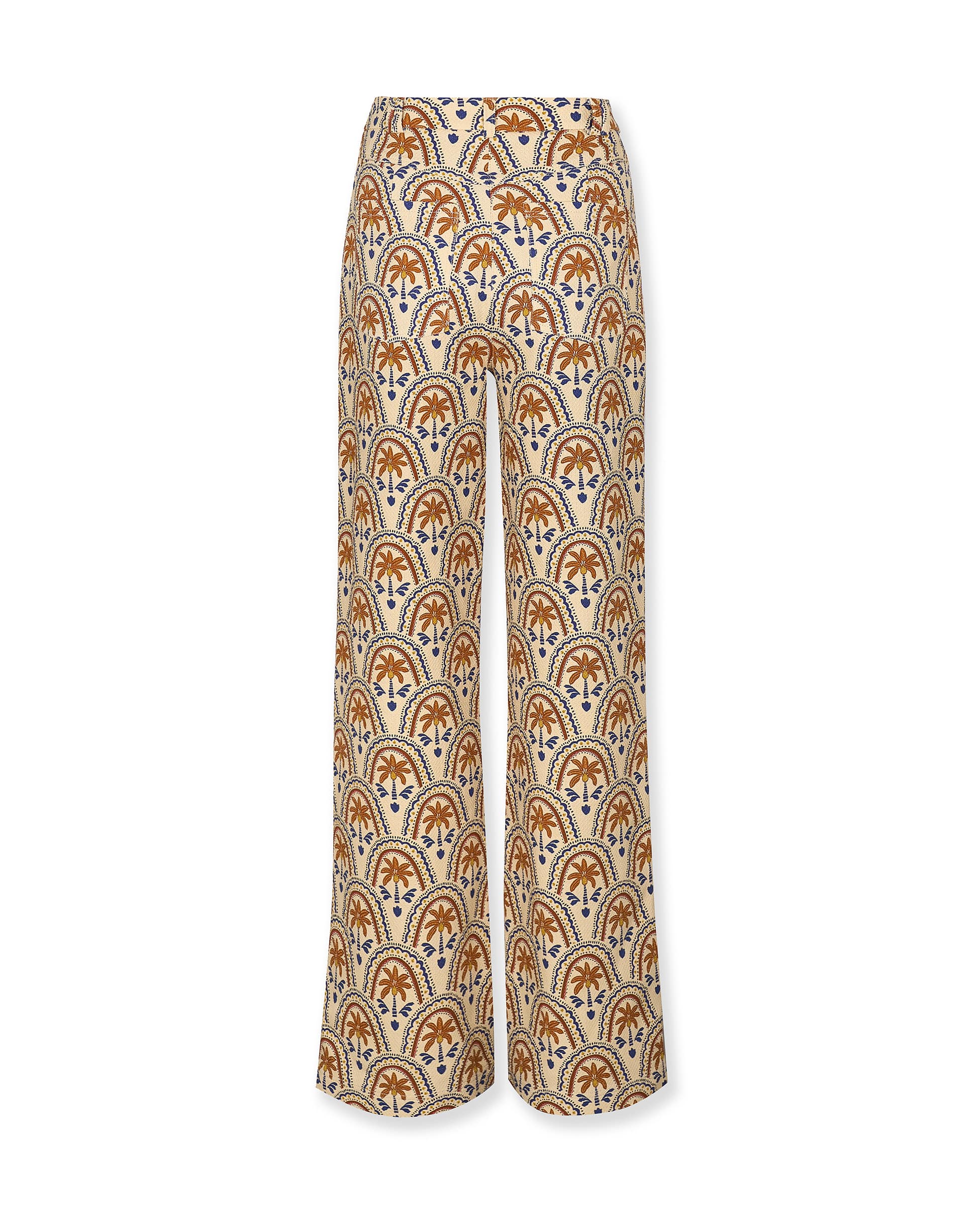 CONNIE | Printed Cotton Wide Leg Trousers - Image 7