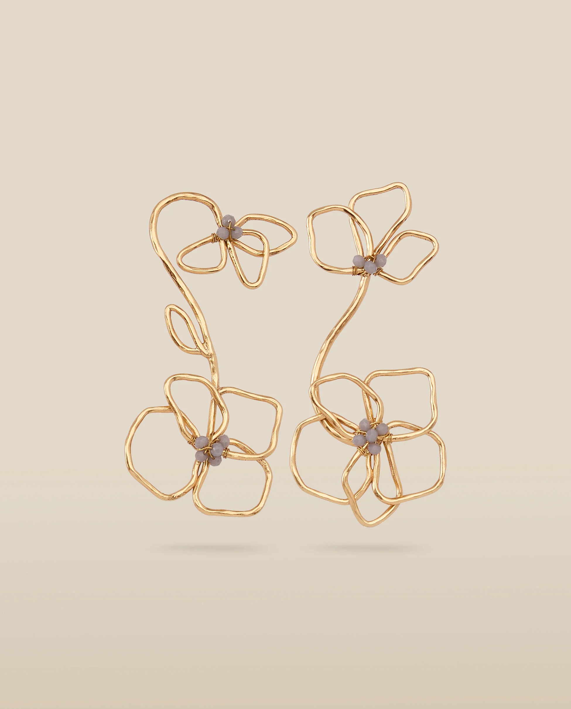 DAISY | Gold-Plated Statement Floral Earrings - Image 3