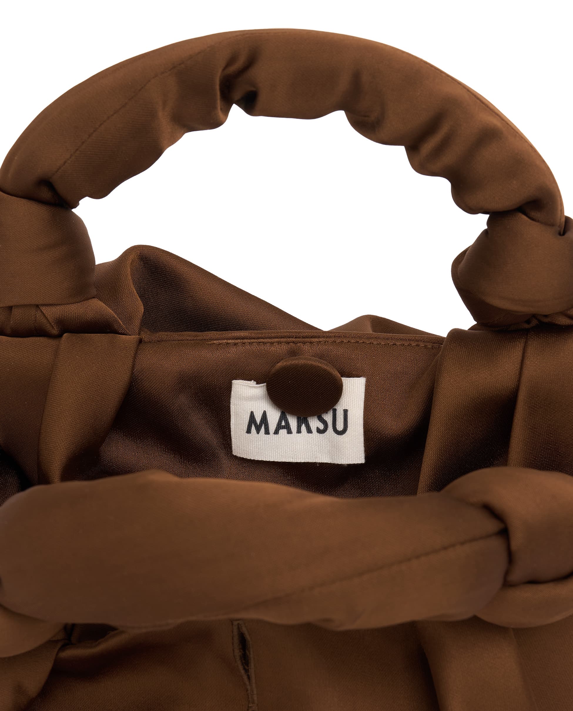 GYOSA | Brown Satin Handbag - Image 5