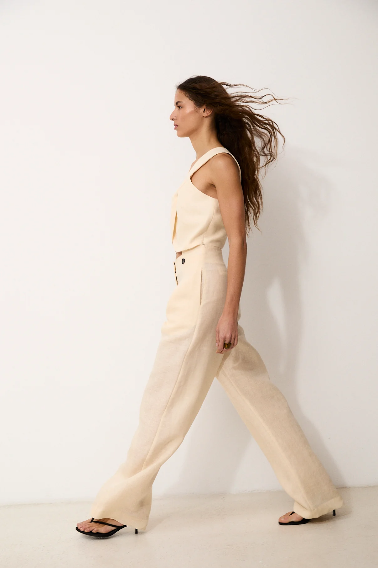 INDIANA | Ecru 100% Linen Top - Image 3