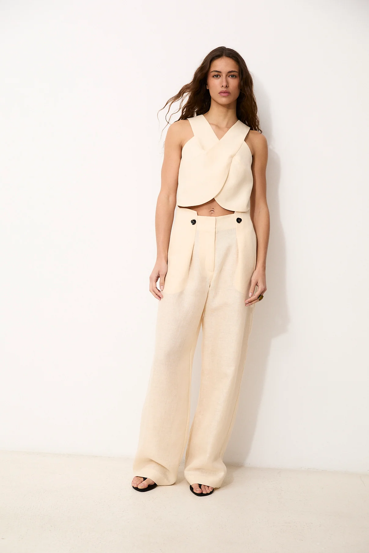 INDIANA | Ecru 100% Linen Top - Image 5