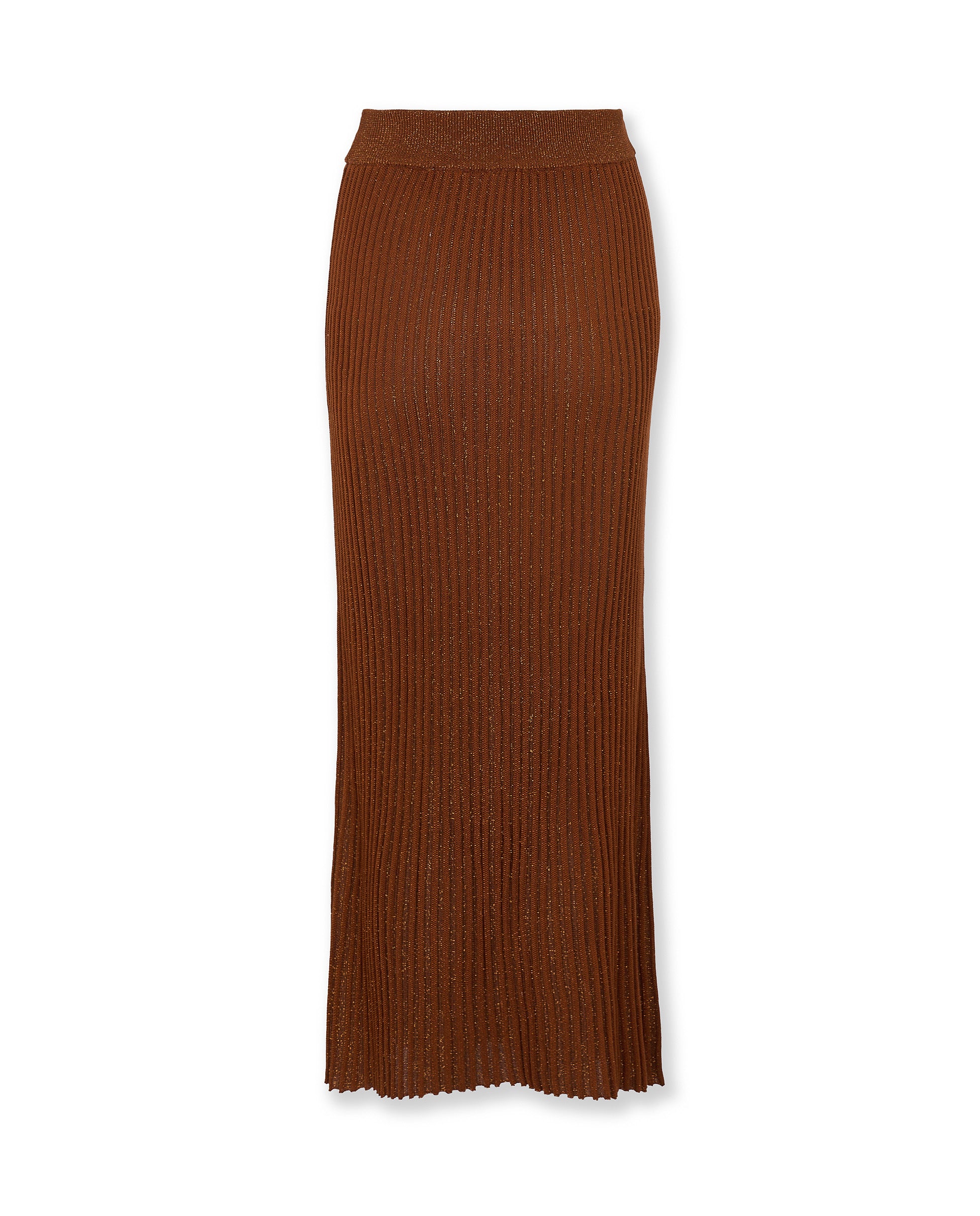JOY | Brown Ribbed Knit Skirt - Image 7