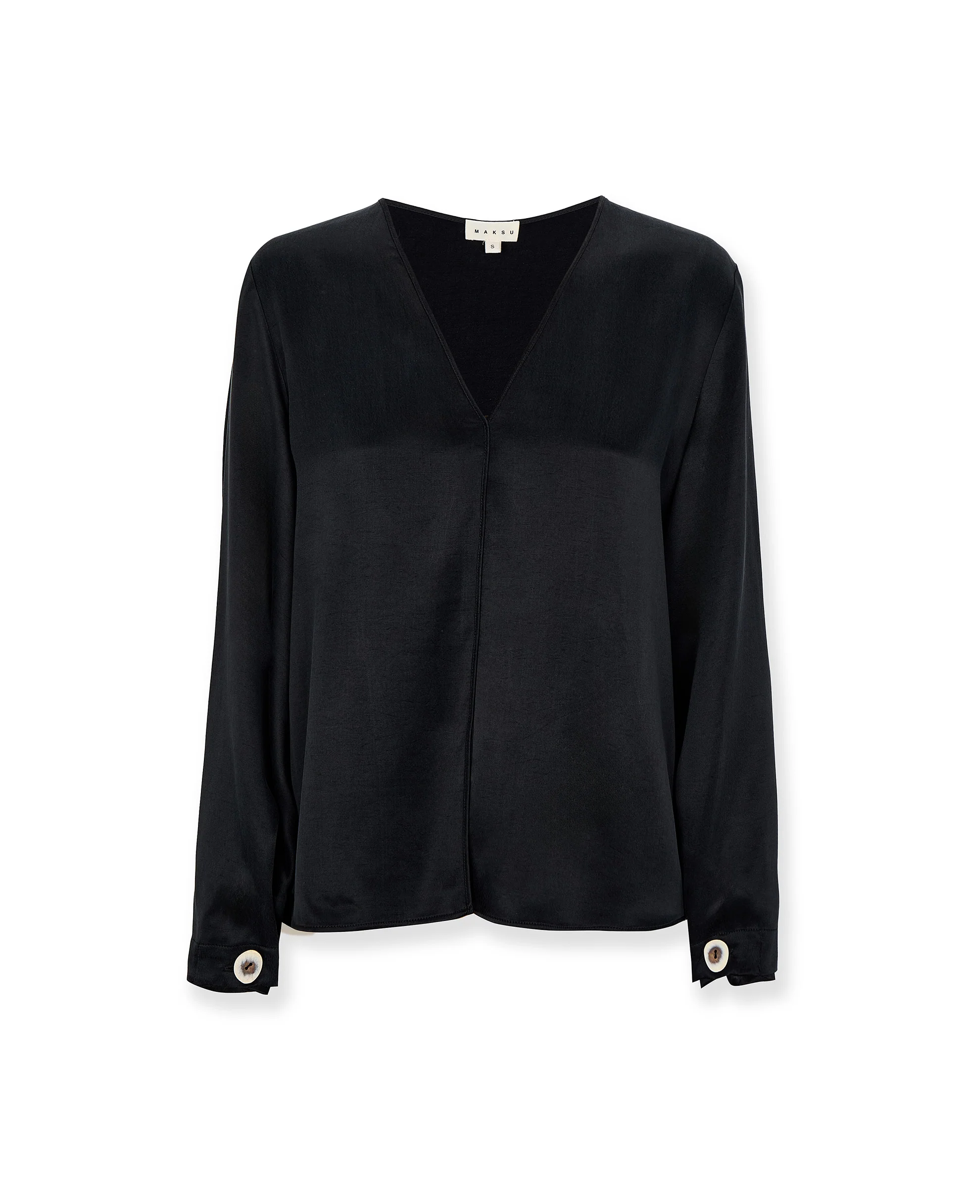 MAE | Black Draped Blouse - Image 5