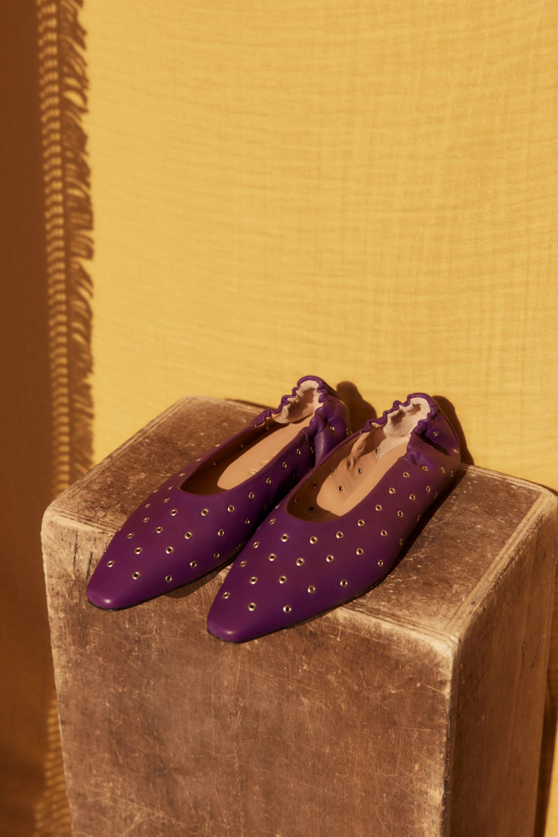 NICO | Leather ballerina purple - Image 5