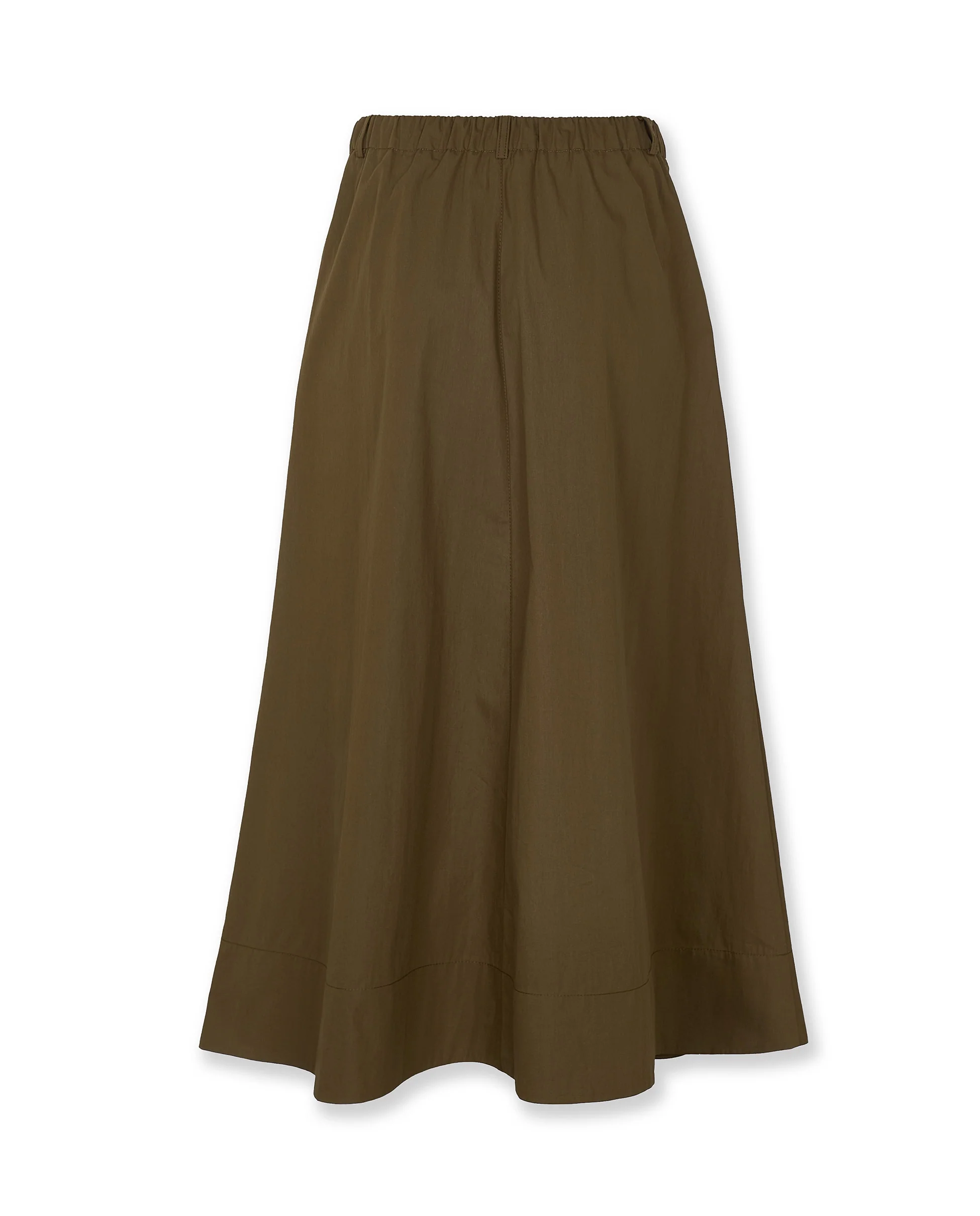 ODETTE | Brown Cotton Midi Skirt - Image 7