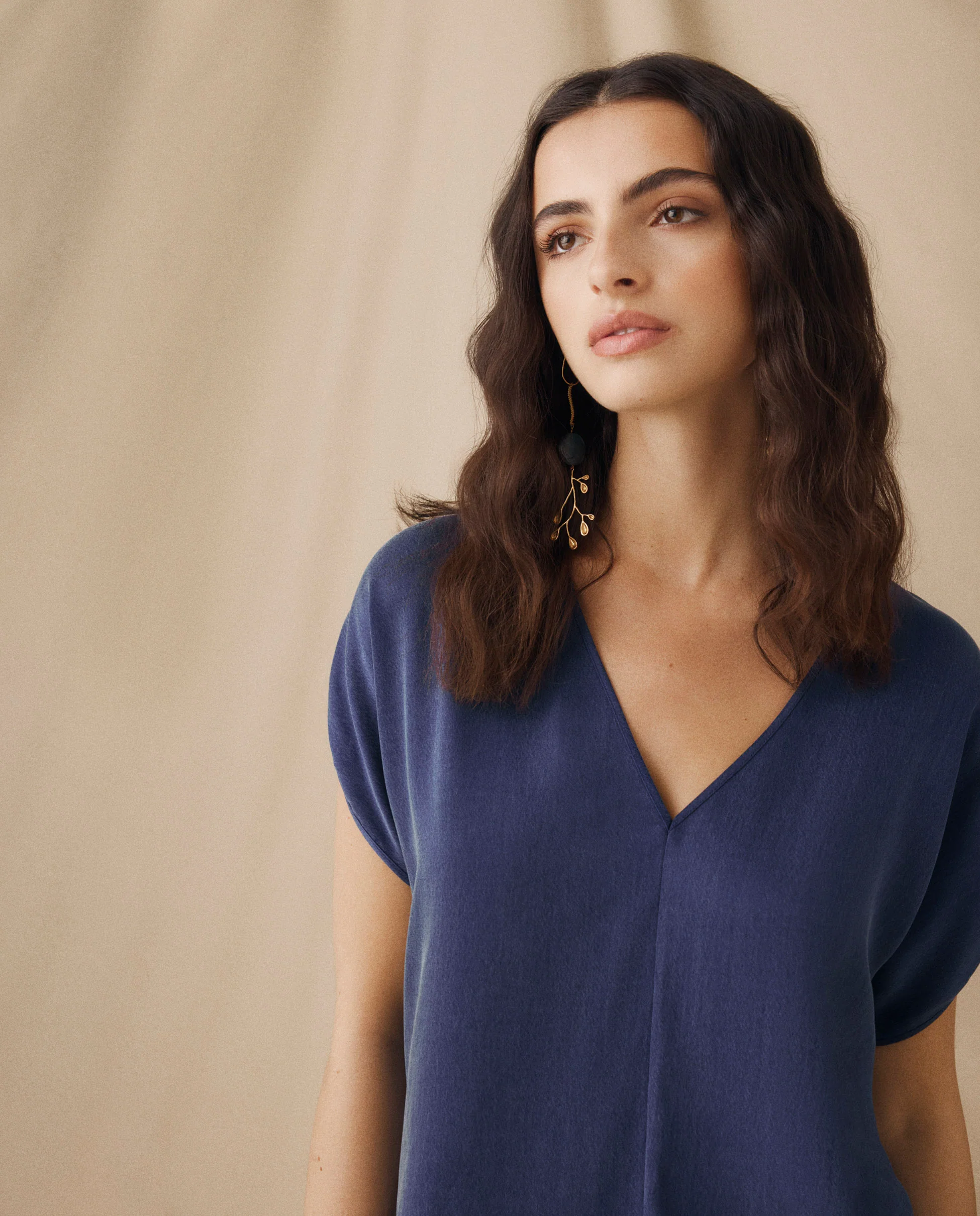 PILAR | Cobalt Blue V-Neck Top - Image 3