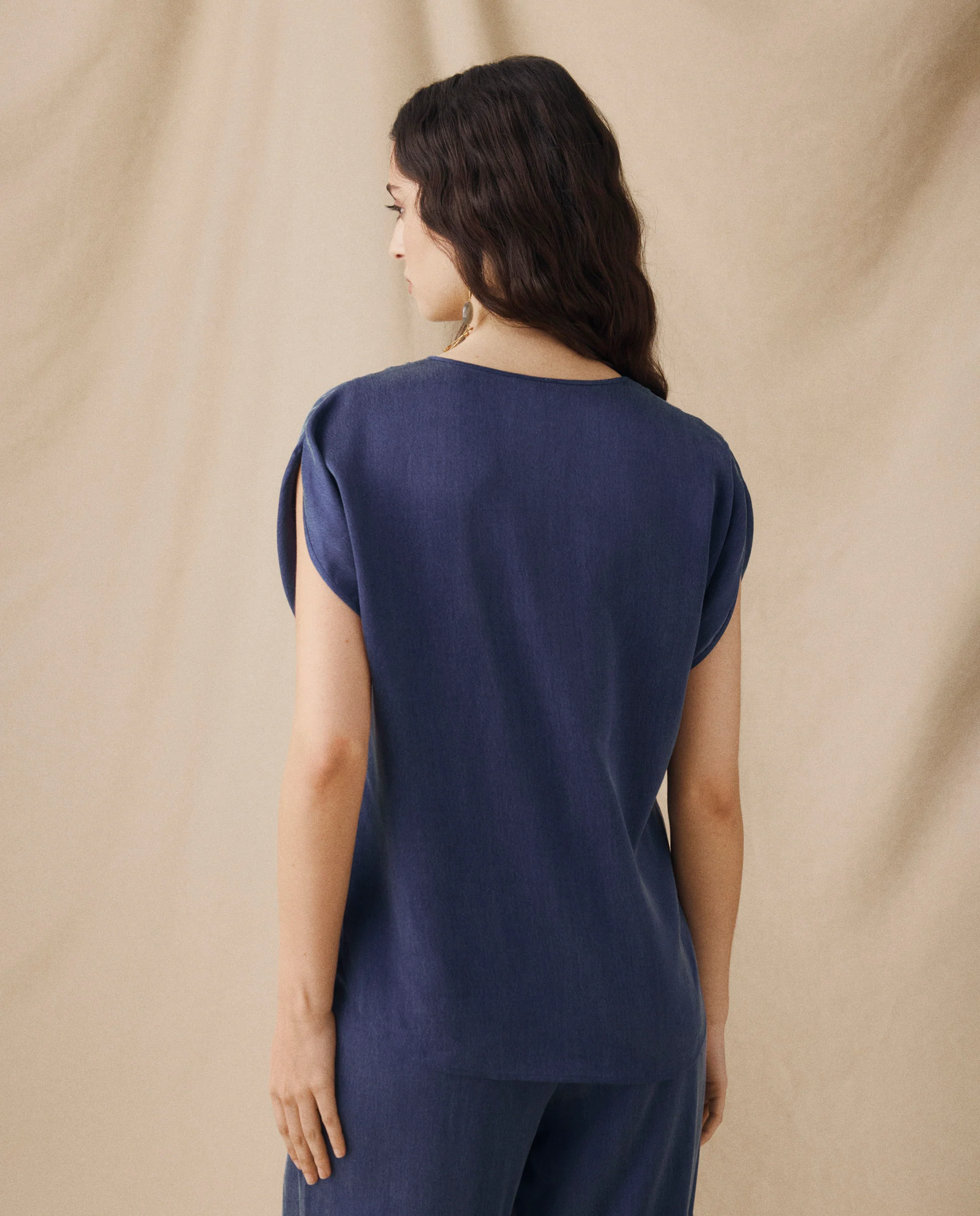 PILAR | Cobalt Blue V-Neck Top - Image 4