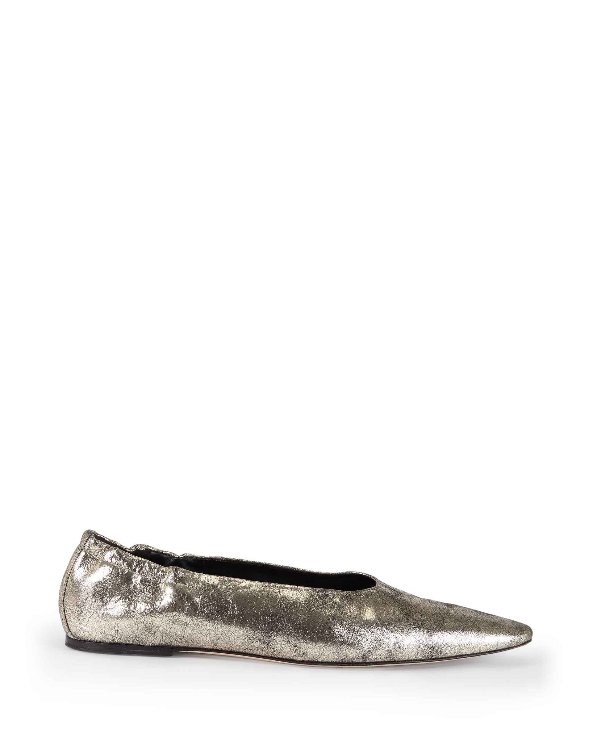 POPY | Leather ballerina silver - Image 3