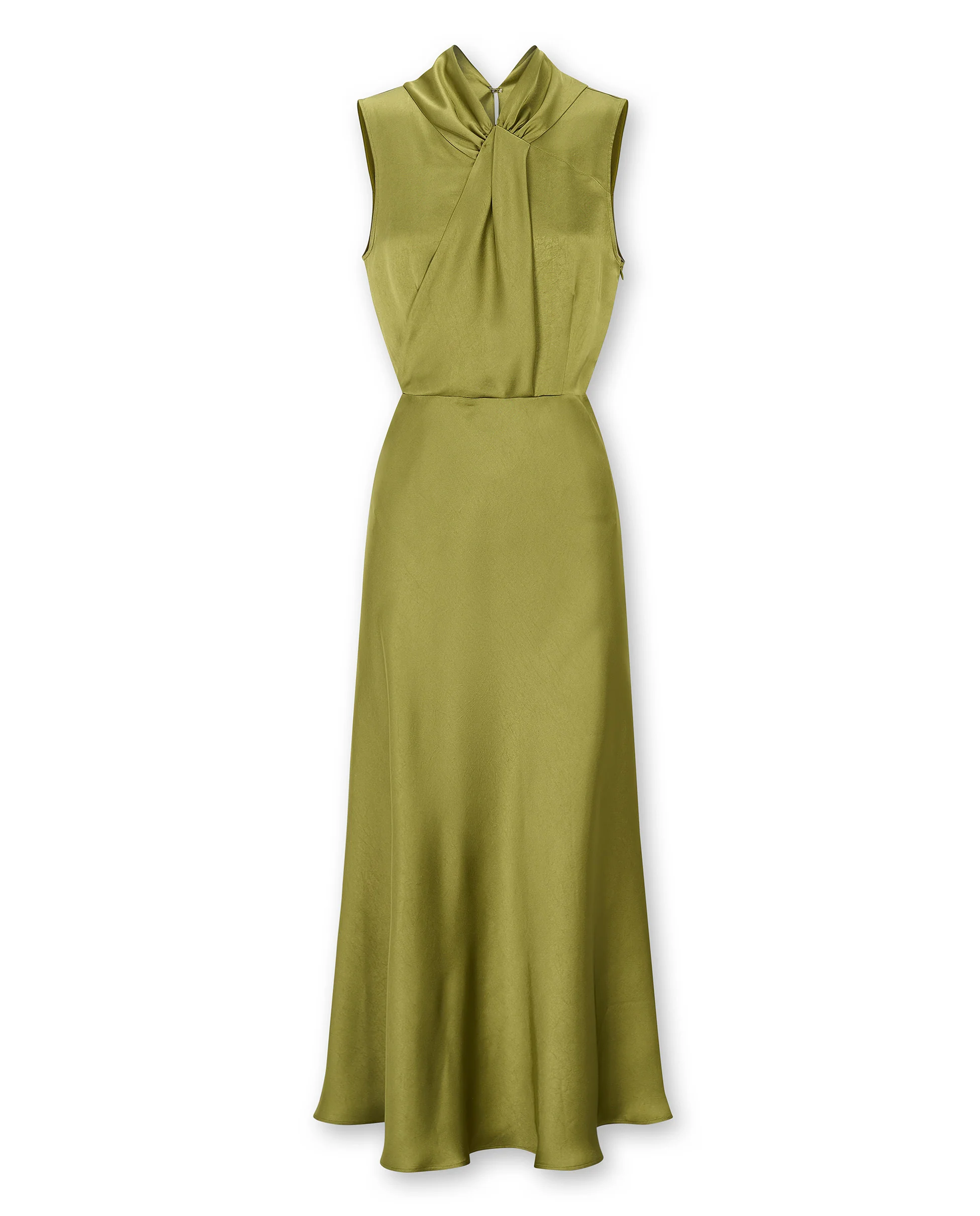 RANYA | Green Twist Sleeveless Maxi Dress - Image 5