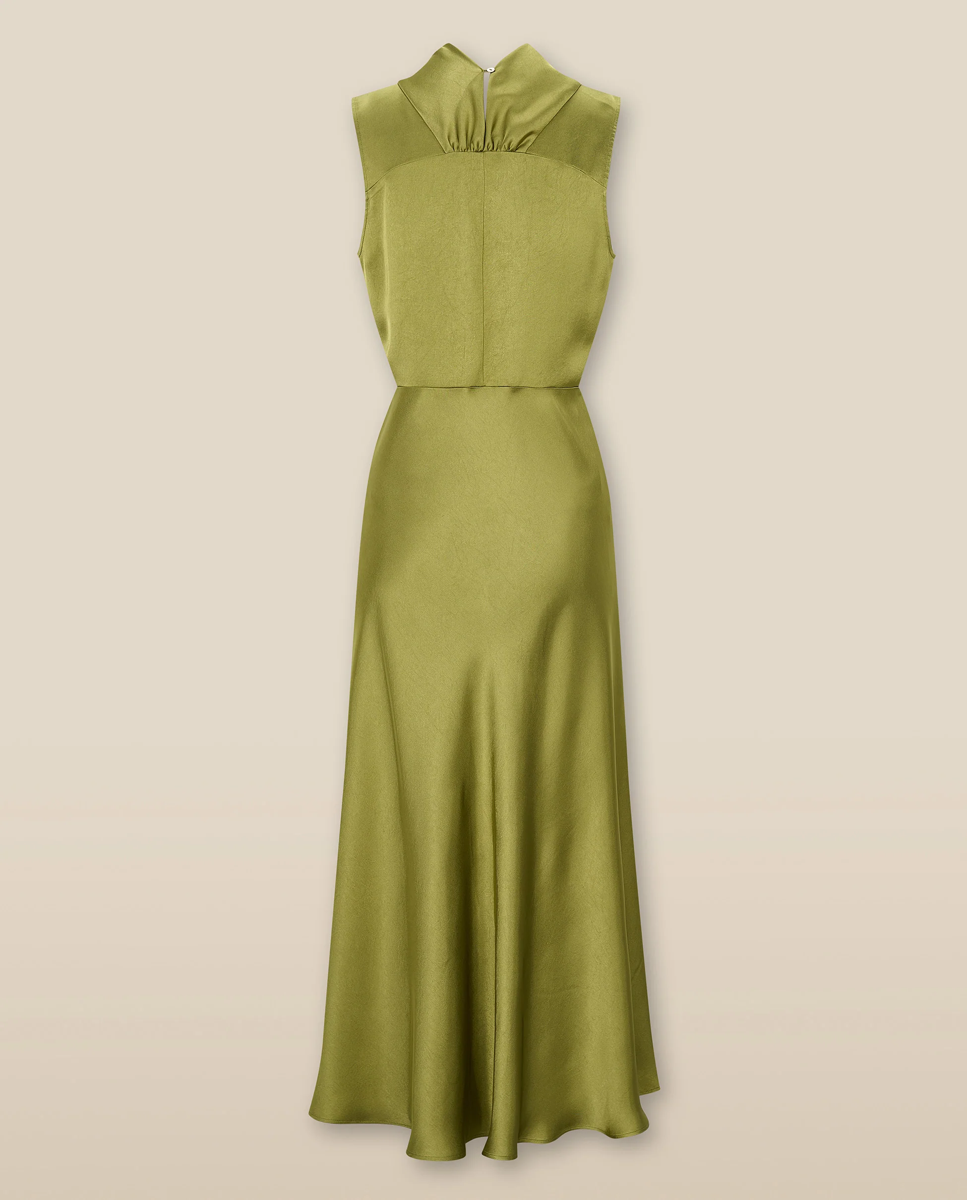 RANYA | Green Twist Sleeveless Maxi Dress - Image 8