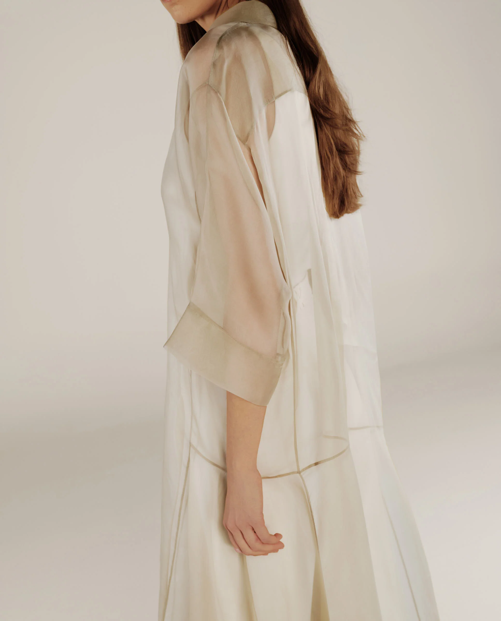 ROSEANNE | Golden Fawn Sheer Silk Kimono - Image 3