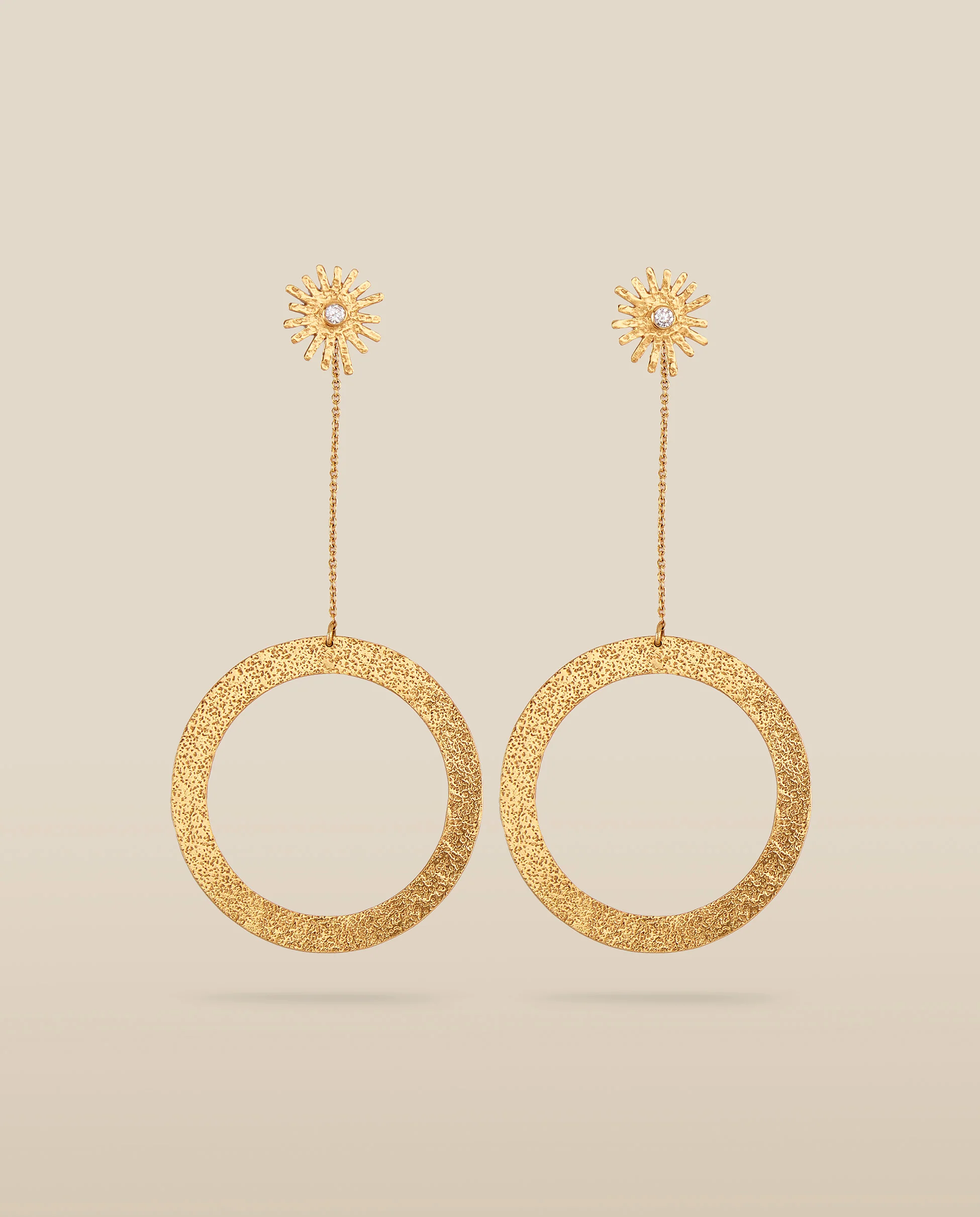 SUNNY HOOPS | Gold-Plated Stud and Hoop Drop Earrings - Image 3