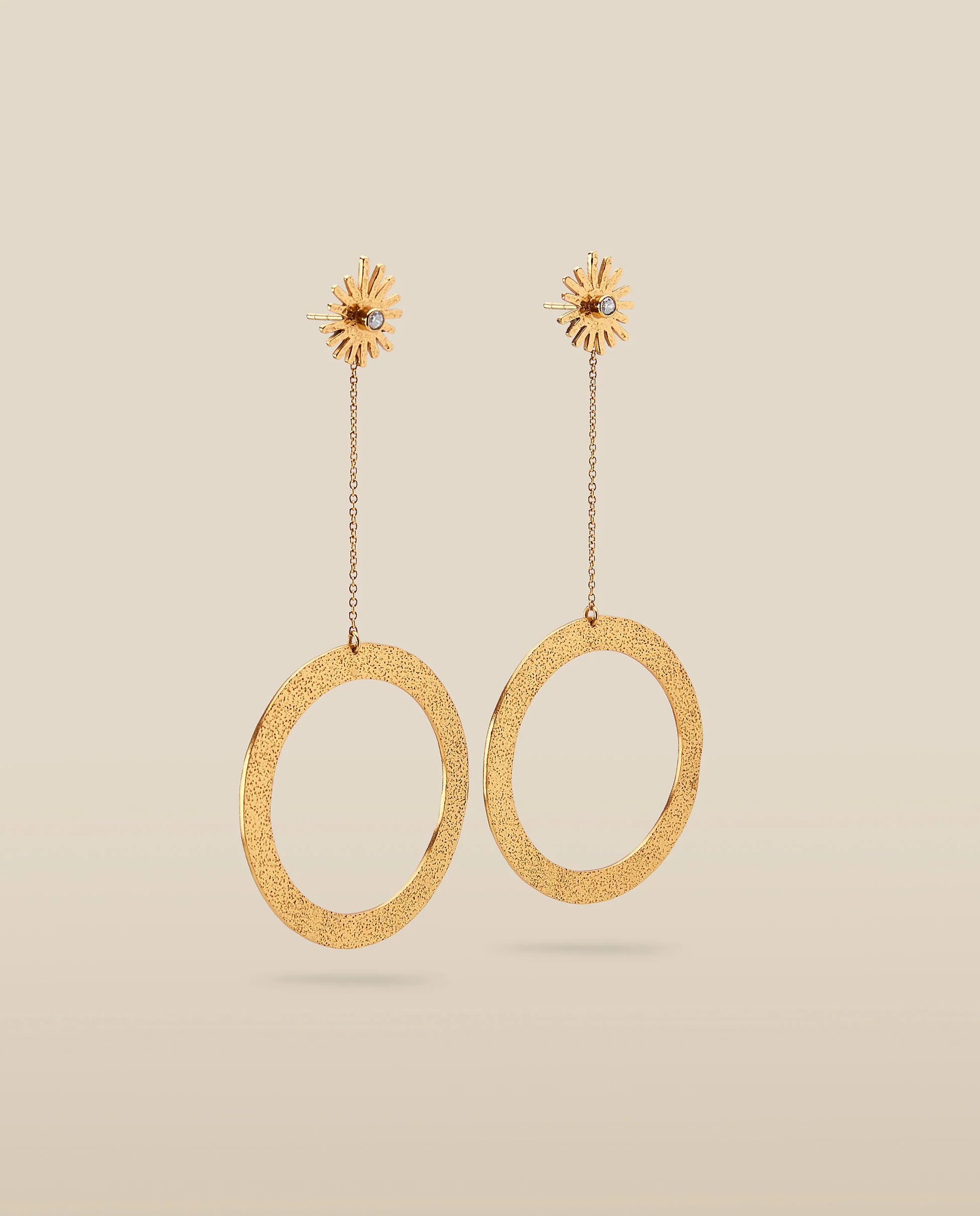 SUNNY HOOPS | Gold-Plated Stud and Hoop Drop Earrings - Image 4