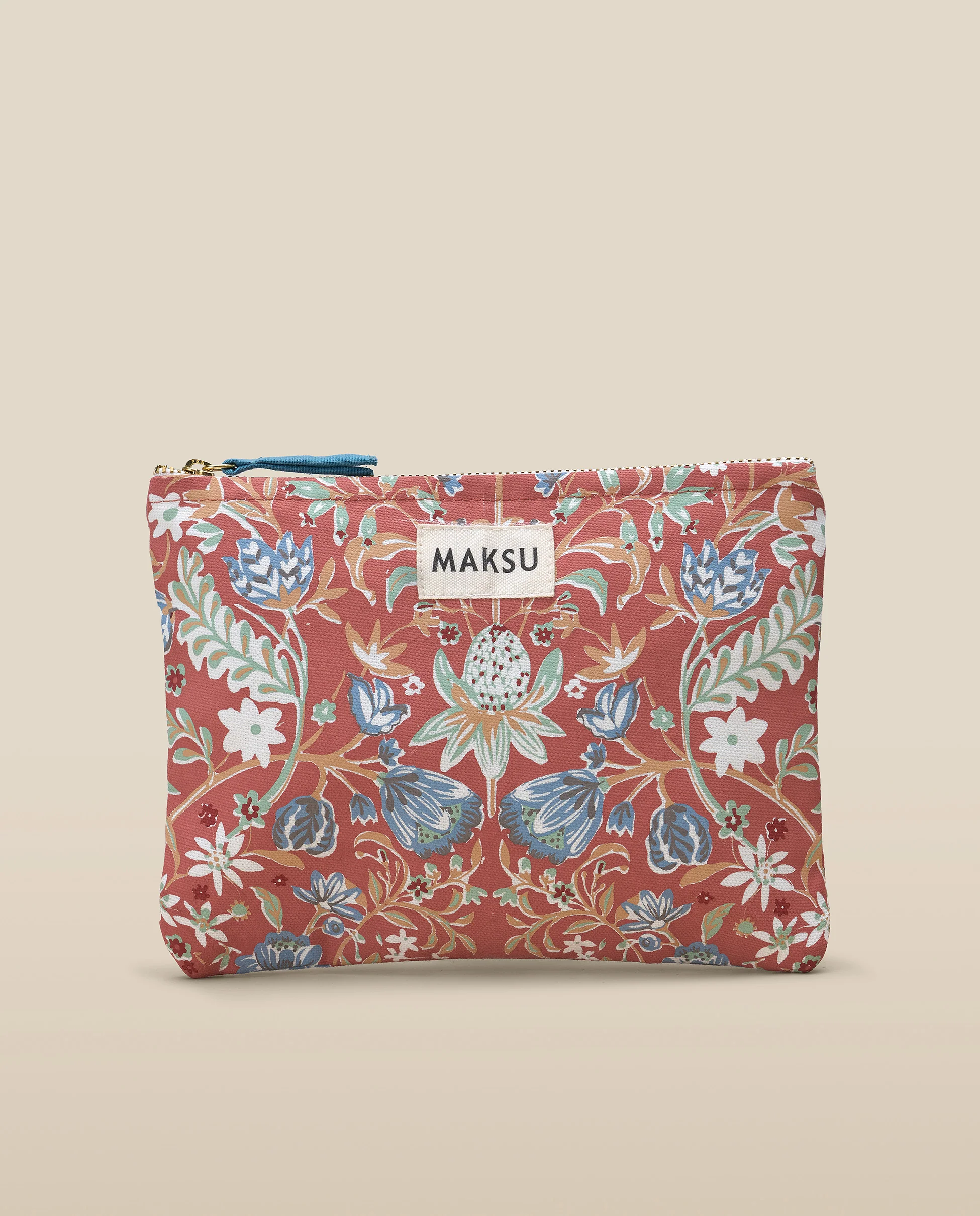 Terracotta Floral Cotton Pencil Case - Image 5