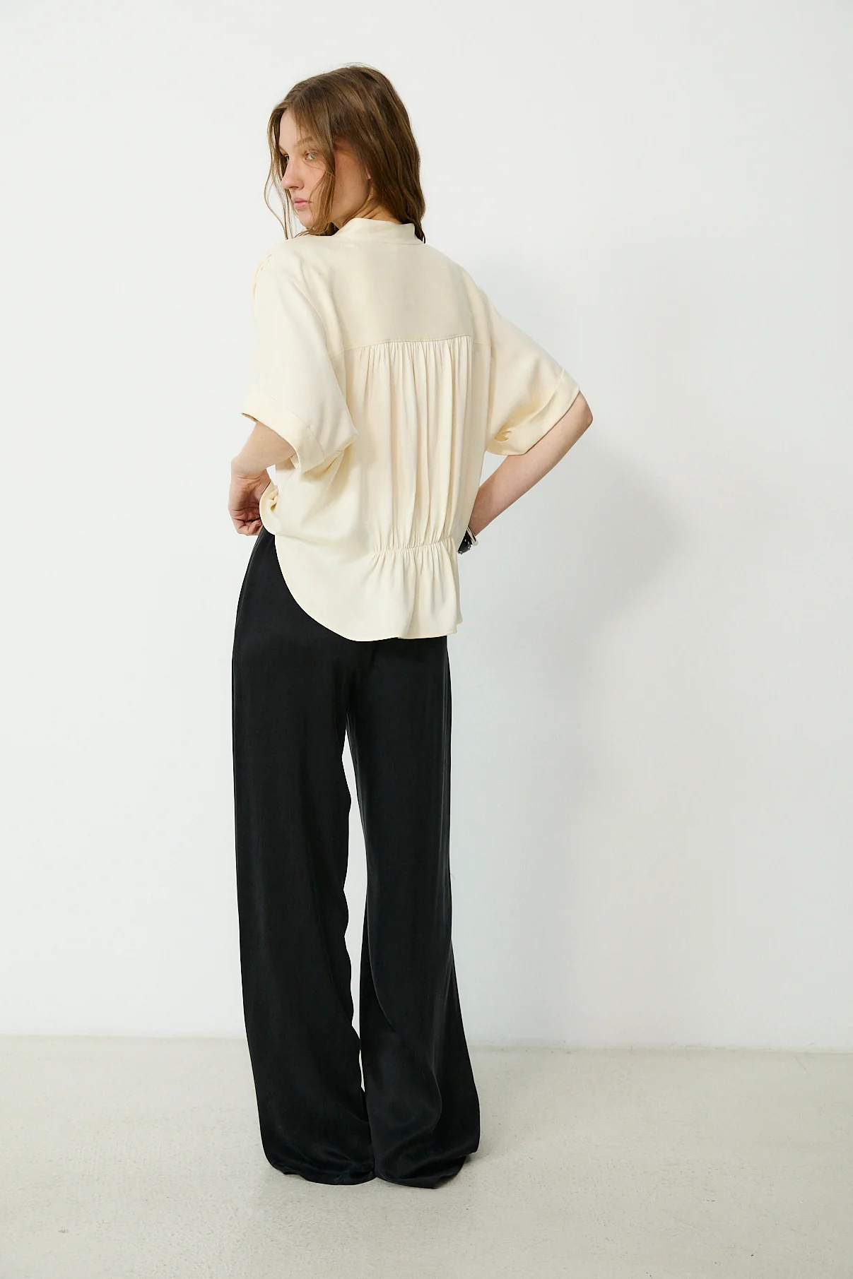 THYSSEN | Ecru Lightweight Cupro Blouse - Image 5