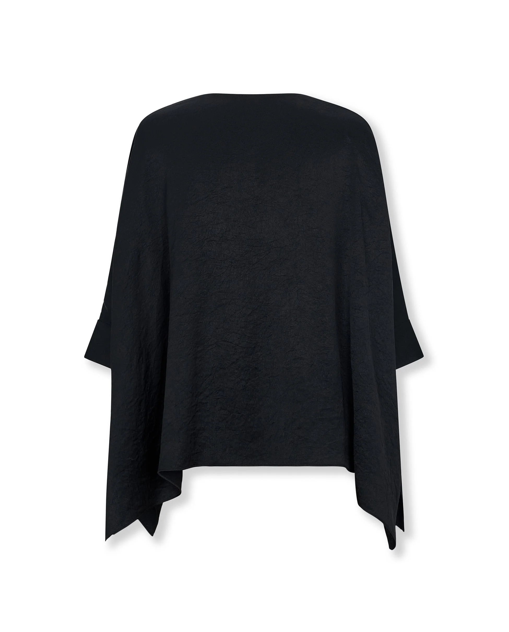 TIRSO | Soft Black Draped Blouse - Image 5